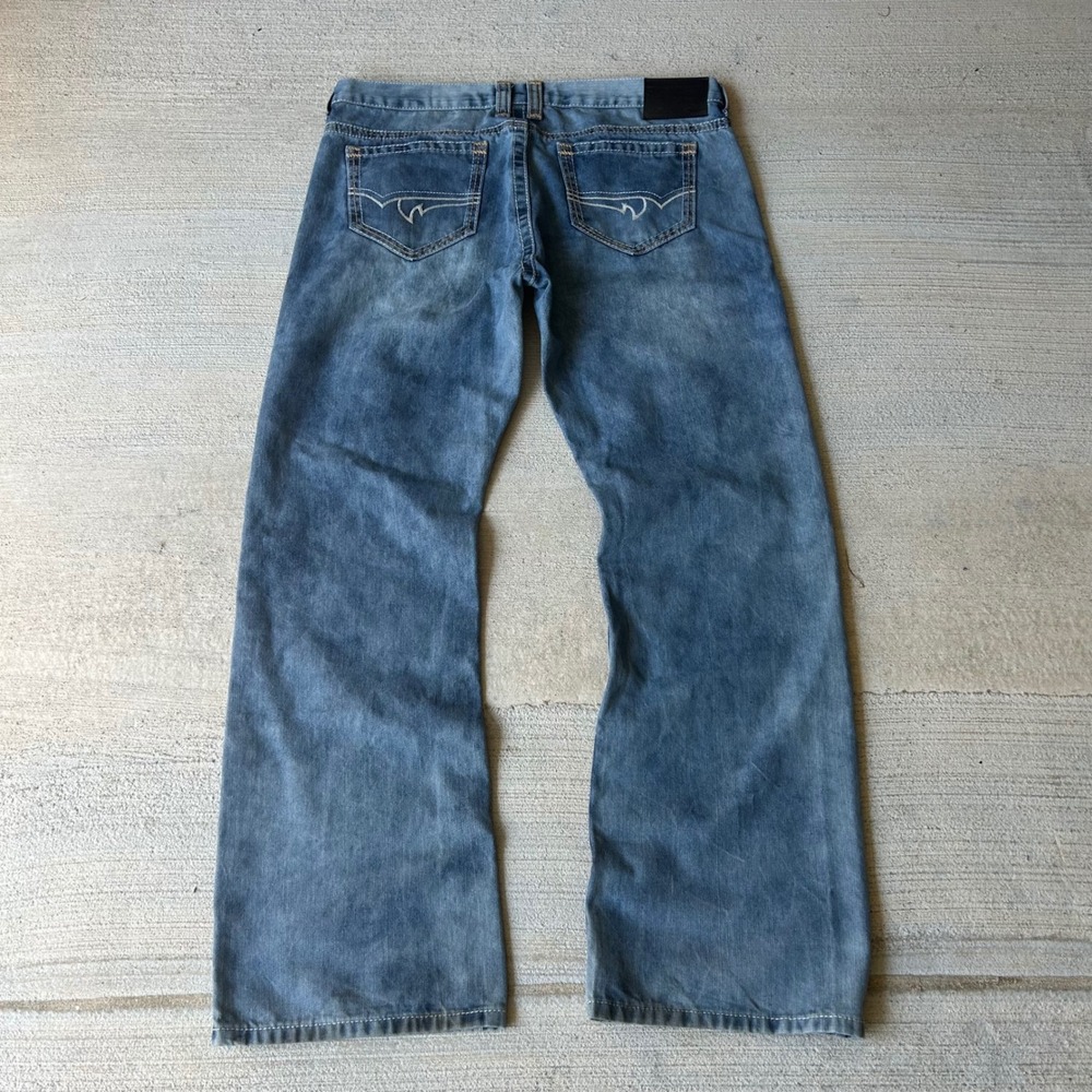 Vintage 2000s Y2K Xtreme Couture Mens Distressed Relaxed Bootcut Jeans